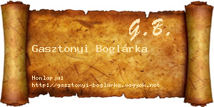 Gasztonyi Boglárka névjegykártya